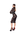 F375 Noirelle Robe corset mi-longue en dentelle