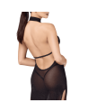 F372 Onyx Robe longue à deux fentes