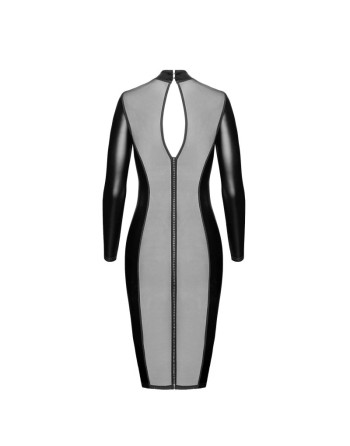 F371 Luxuria robe mi-longue cristal transparente