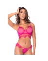 Ensemble 2 pièces en dentelle à cils rose 