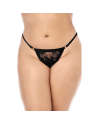 Peignoir en dentelle grande taille Mapalé avec string assorti 