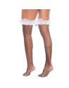 Bas résille noirs style soubrette mi‑cuisse - Mapalé