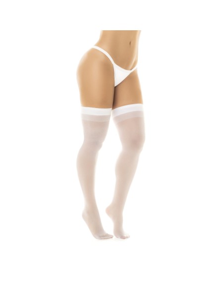 Bas sexy blanc transparent 